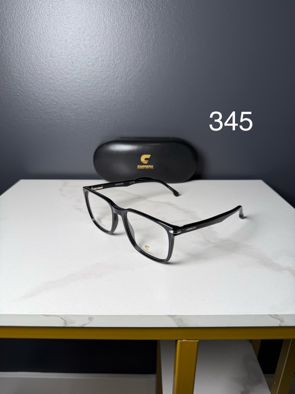 Carrera Black Rectangular Optical Glasses